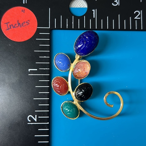 🖤Vtg Scarab brooch - Picture 8 of 10